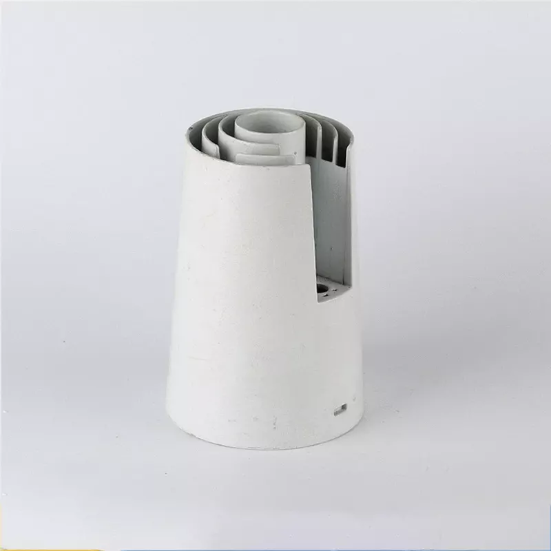 Cone White Painted Aluminum Alloy Sand Casting Electronic Housing2