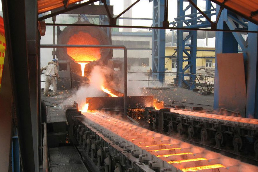 O processo de fundição de peças de ferro fundido de roleta